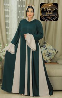 chiffon green abaya