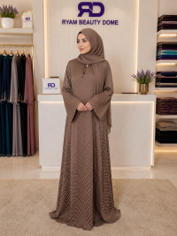pleated plain abaya